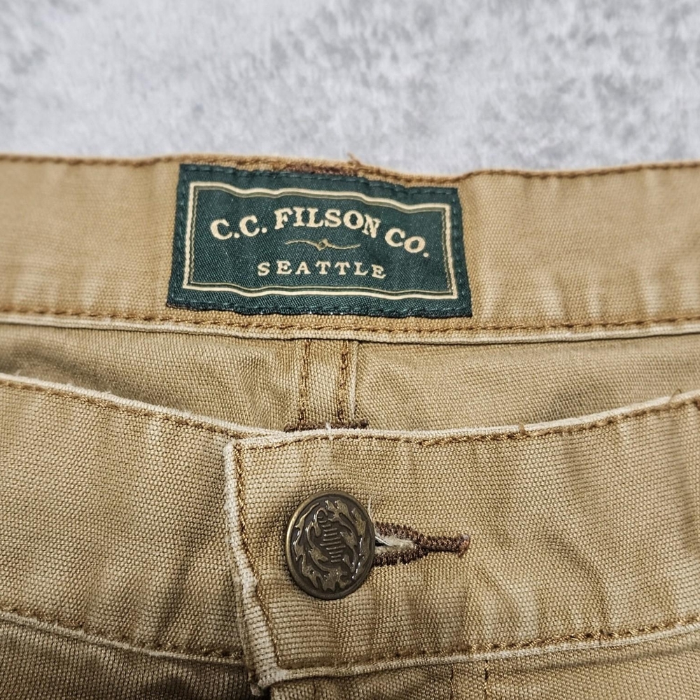 CC Filson Pants Mens 38X30 Khaki 5 Pocket Canvas Jeans